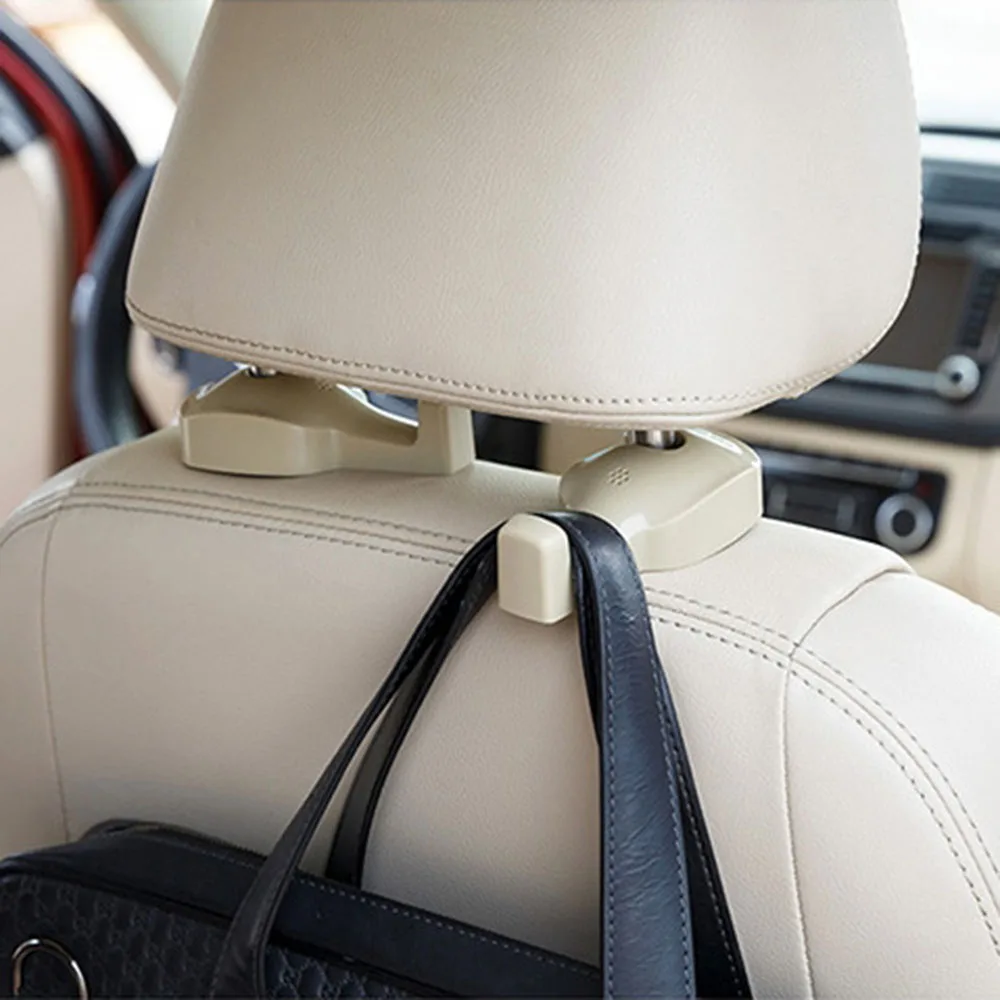 Universal Car Vehicle Back Seat Headrest Hanger Holder Hook for Bag Purse Black 