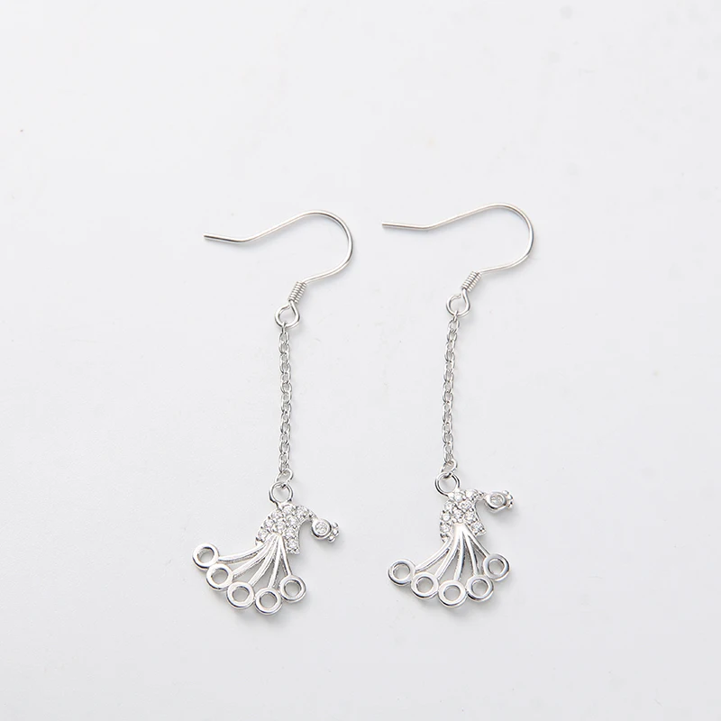 

2021 Luxury Design Women's 925 Sterling Silver Peacock Earrings Jewelry For Wedding