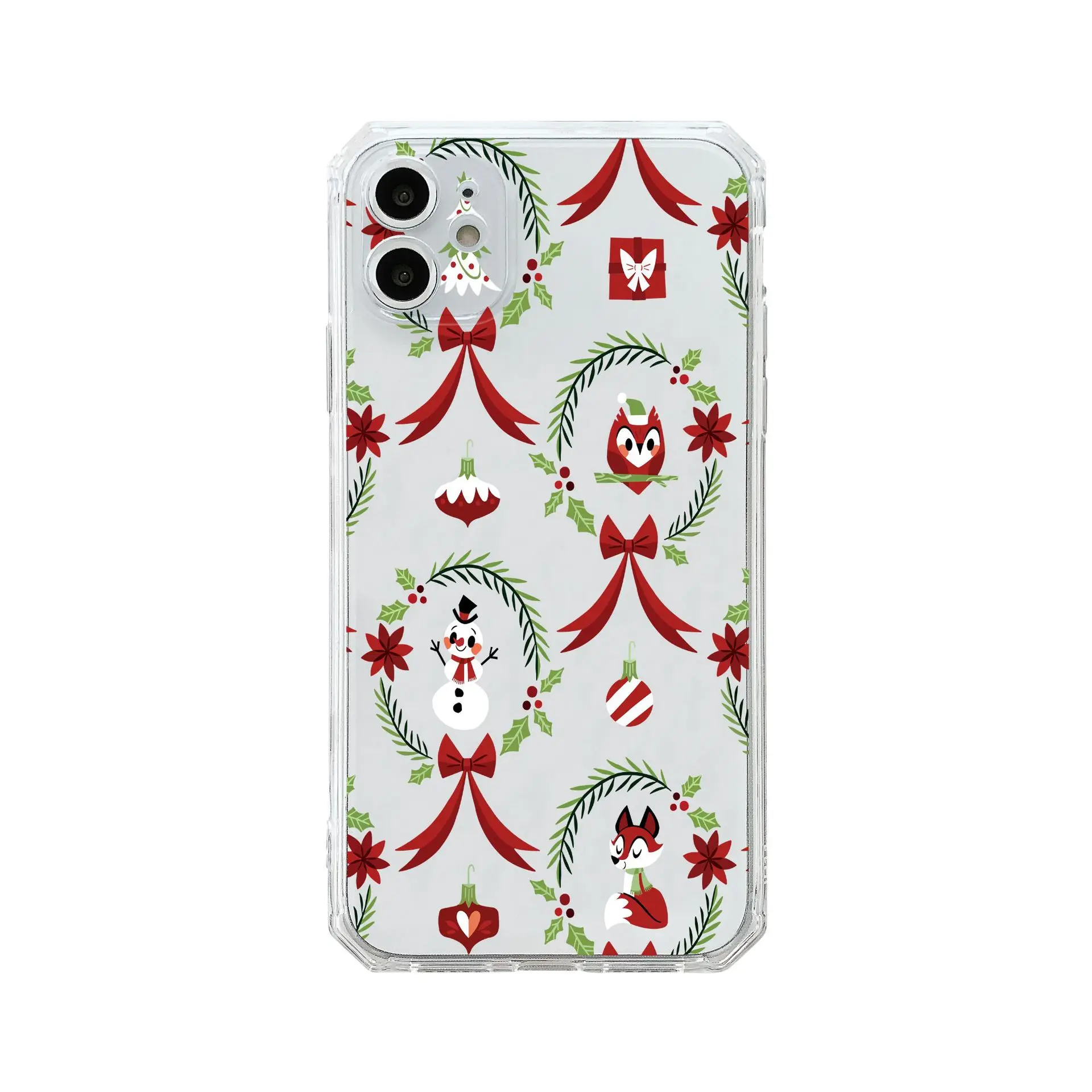 

Free Sample High Quality TPU Cell phone Case For Iphone Merry Christmas Theme Series Mobile Phone Case, Transparent