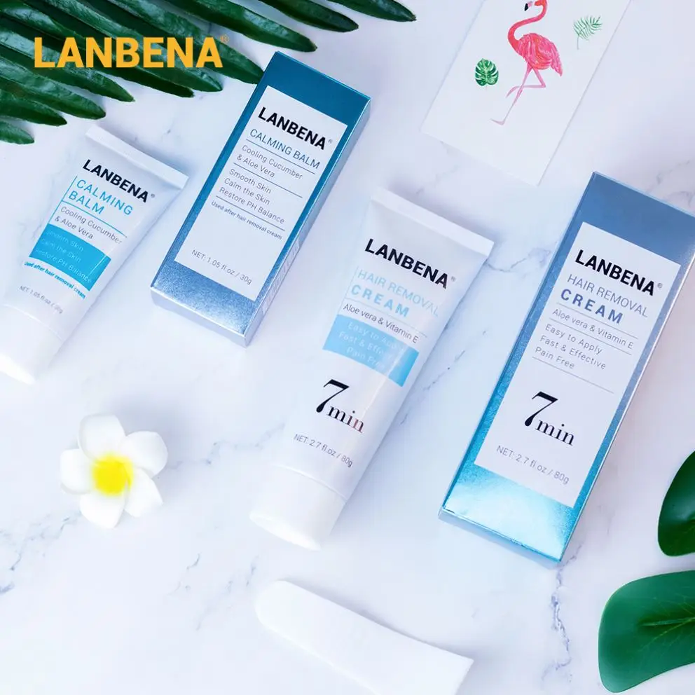 

LANBENA Hair Removal Cream Painless Removal Depilation Calming Balm Gentle Effective Epilator Nourishing Repairing Body Care 80g