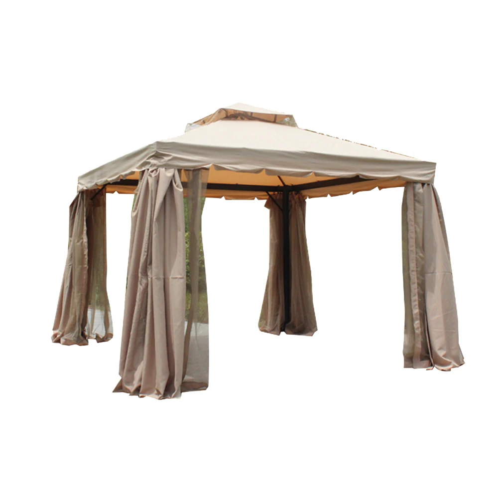 Garden morden wooden gazebo pavilion party outdoor galvanized metal roof 4*4m luxury aluminium outdoor hardtop