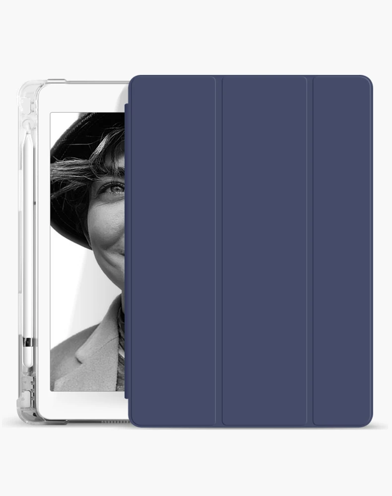 

10.2 transparent pencil holder covers case for ipad 10.2 2019, Multi color