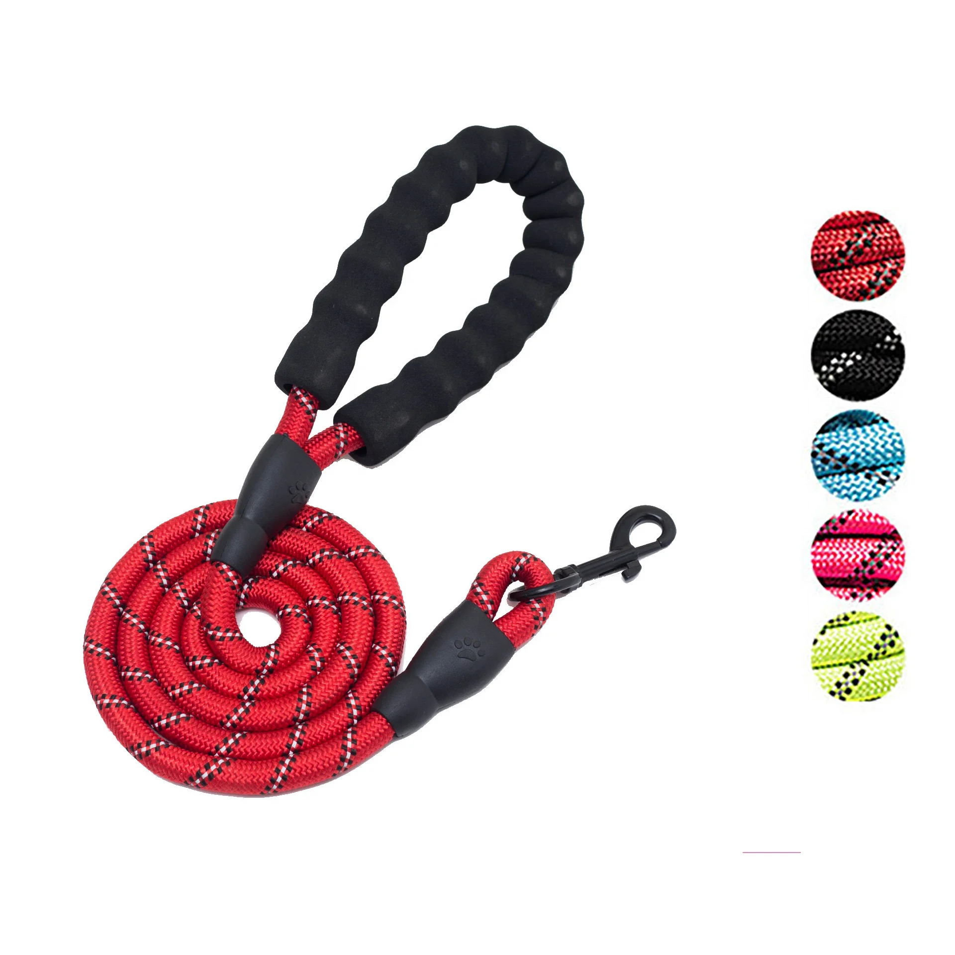 

High Quality Comfortable Padded Handle Threads for Small Medium and Large Dogs Braided Leather Dog Collars And Leashes