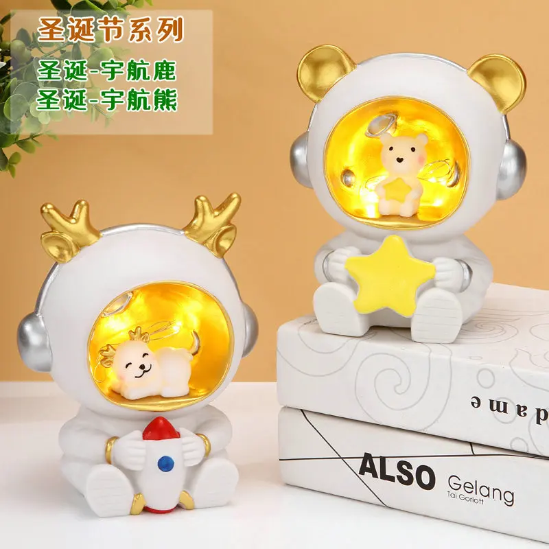 

Night light decoration vinyl plastic cartoon astronaut piggy bank