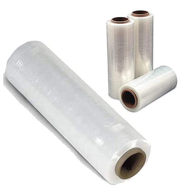 20inch*400ft*70gauge LLDPE Stretch Wrap Film 500mm Soft Aerosol PE Polyethylene Custom Logo Printing Water Soluble for Packing