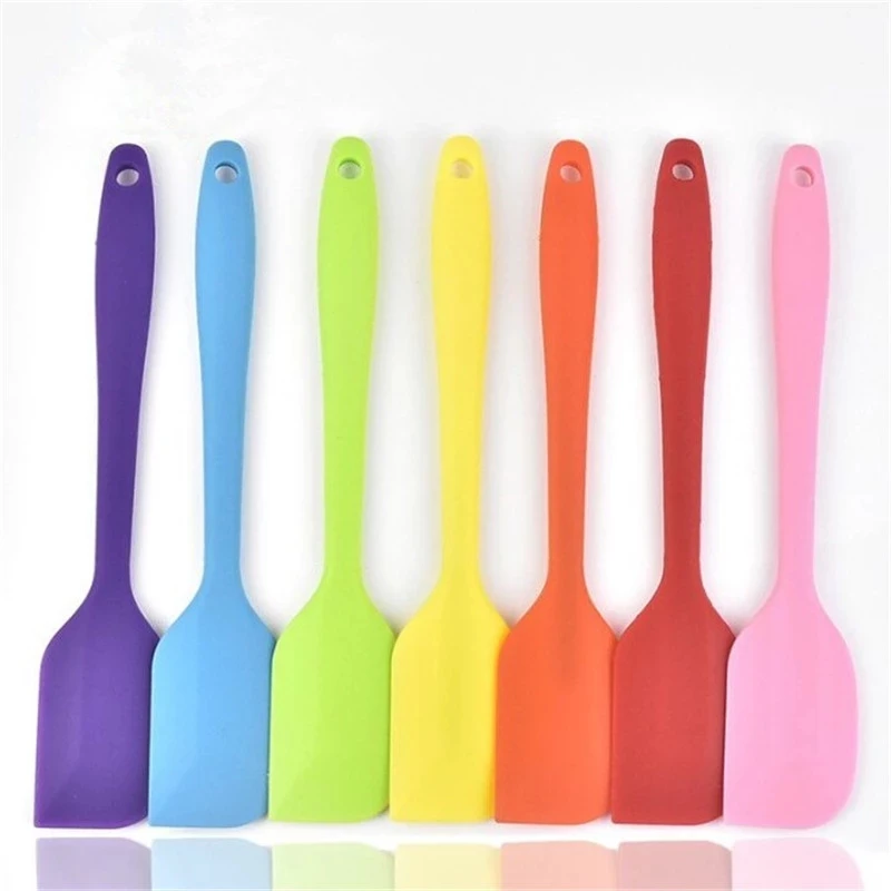

8 Inch Heat Resistant Colorful Baking Pastry Cake Tools Non Stick Butter Silicone Spatula, Multi-colors