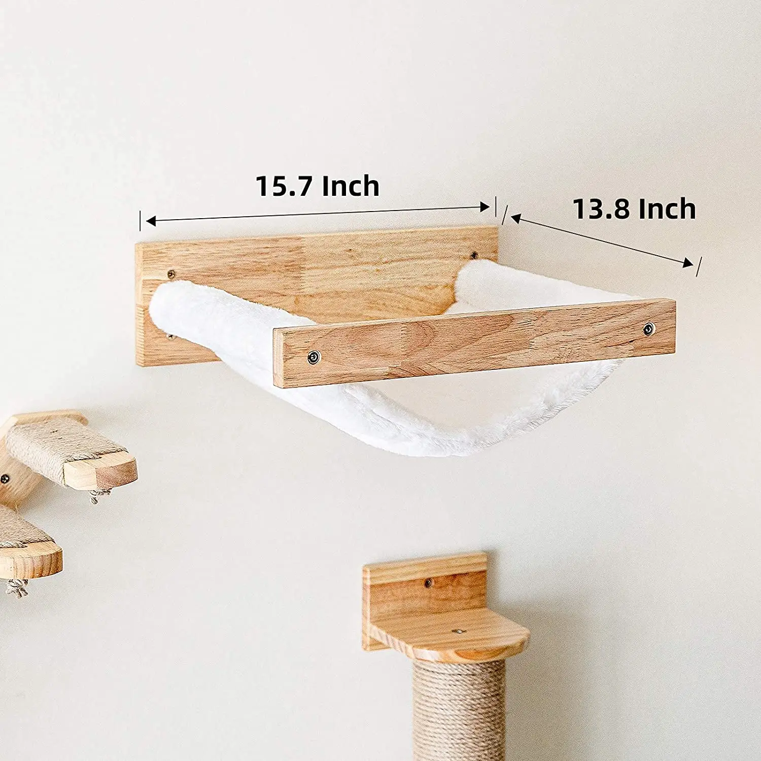 

wooden Cat Hammock Wall Mounted Large Cats Shelf