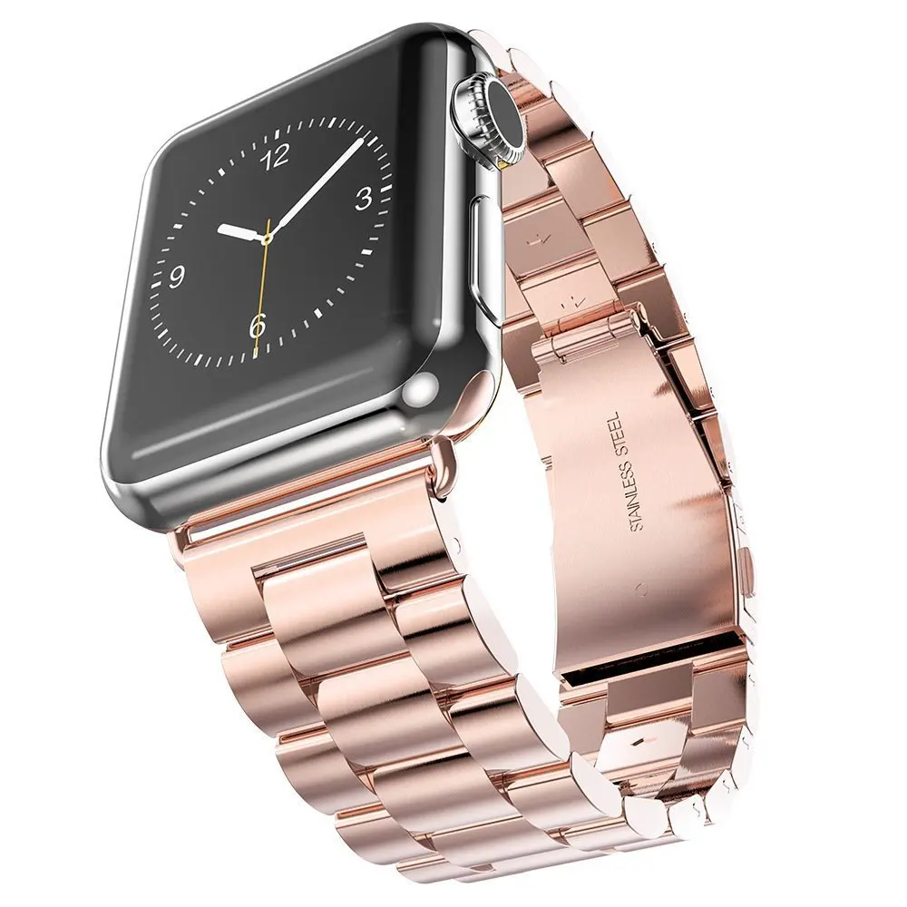 

Band For Apple Watch6 5 4 3 2 1 42mm 38mm 40MM 44MM Metal Stainless Steel Watchband Bracelet Strap for iWatch Series Accessories, Rose gold , silver , black,blue more than 15 colors