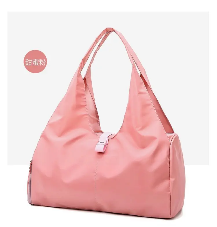 

2021 New Arrive Large Capacity Women Yoga Luggage Handbags Duffel Bag Potable Oxford Single Shoulder Sports Duffel Bag, Customized color