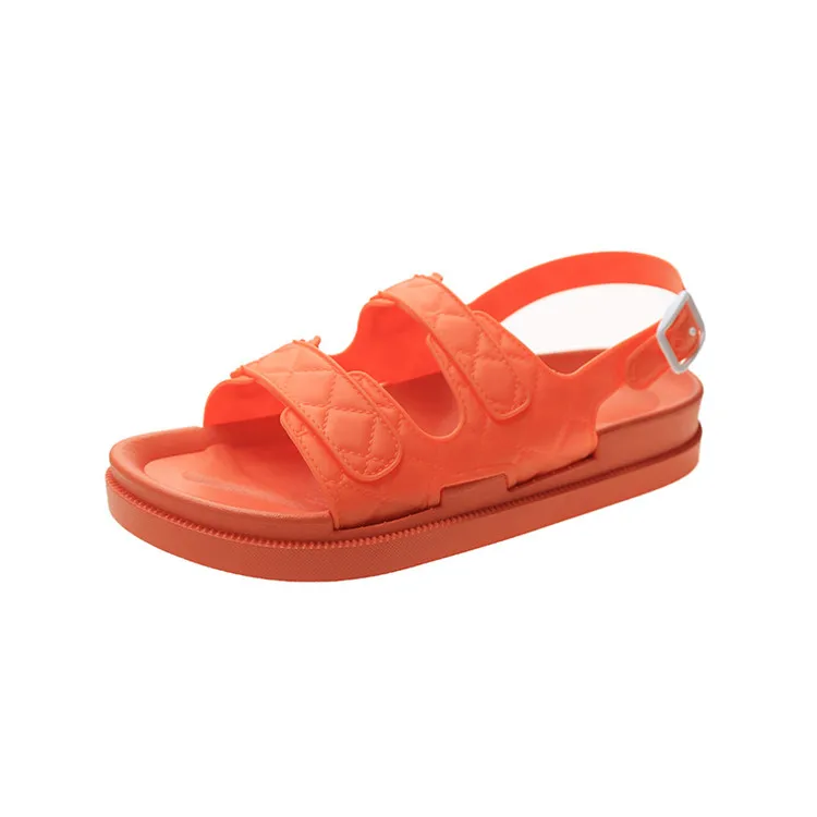 

New Style Net Red Out Wearing Beach Slippers Women's Summer Fashion All-around Ins Anti Slip Slippers, As picture