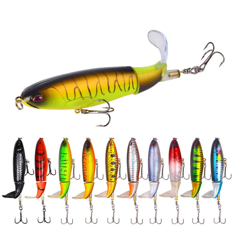 

Amazon Best Seller Stock Small 13g 15g 35g Top Water Floating Popper Hard Fishing Lure, 10 colors