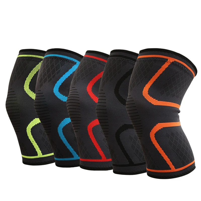 

High Quality Elastic Knee Pain Relief Compression Knee Sleeve Knee Support Brace for Running, Jogging, Sports, Arthritis, Blue, red, black, orange, green