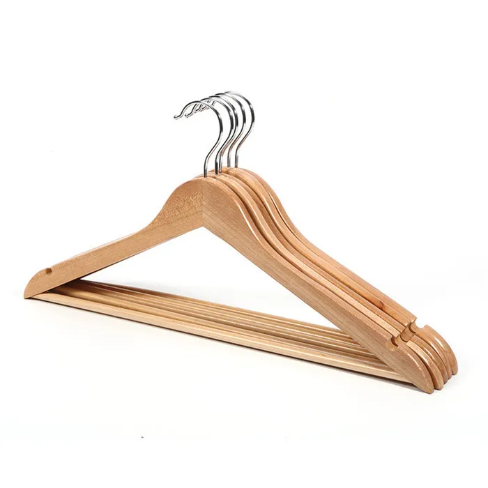 

Hangers manufacturers luxury wooden coat hangers for men's clothes display, Natural