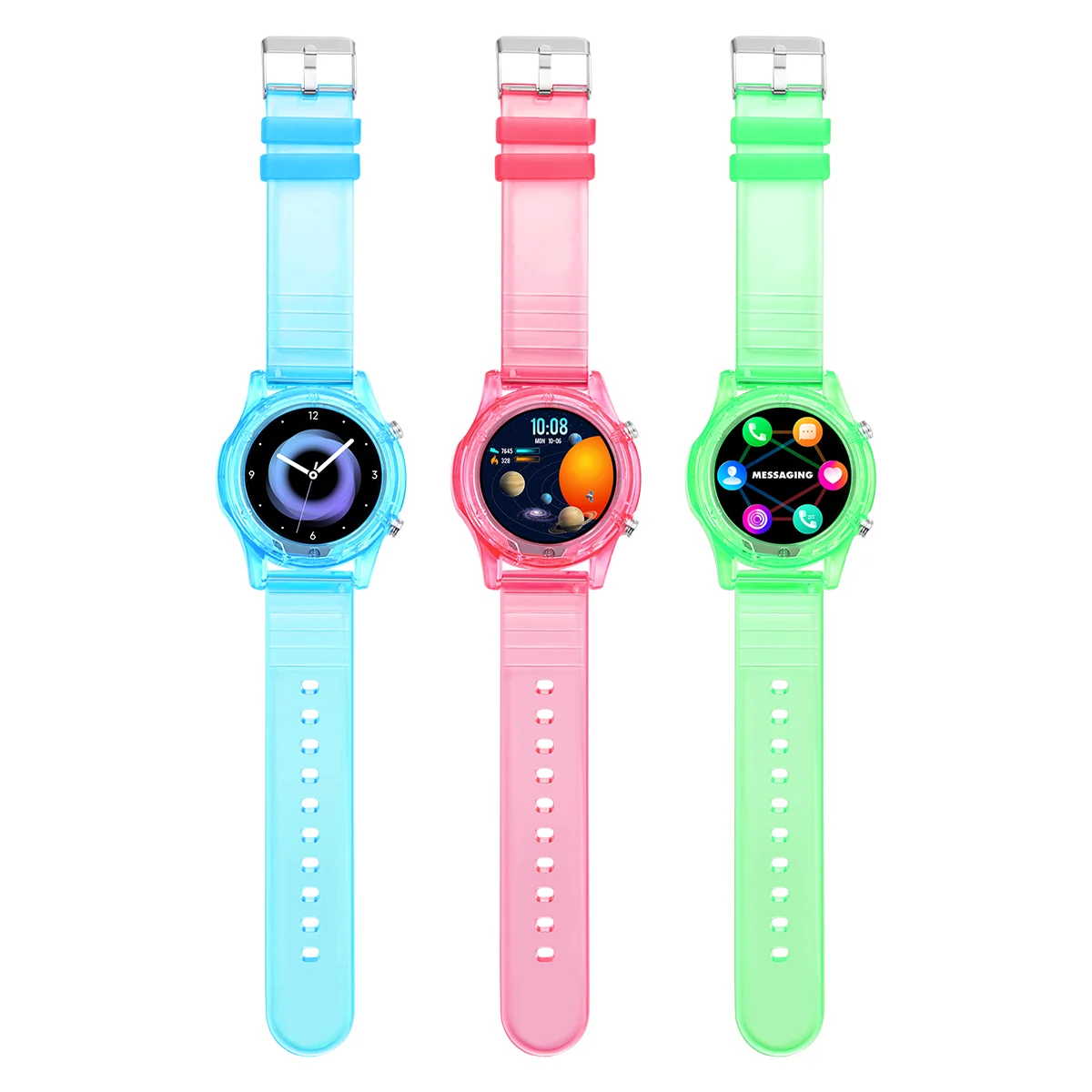 

S10 Smartwatch Fashion Gift Silicone Color Light multi lingual Broadcasting Digital Sport Wrist Watch for Kid Women Girl Men Boy