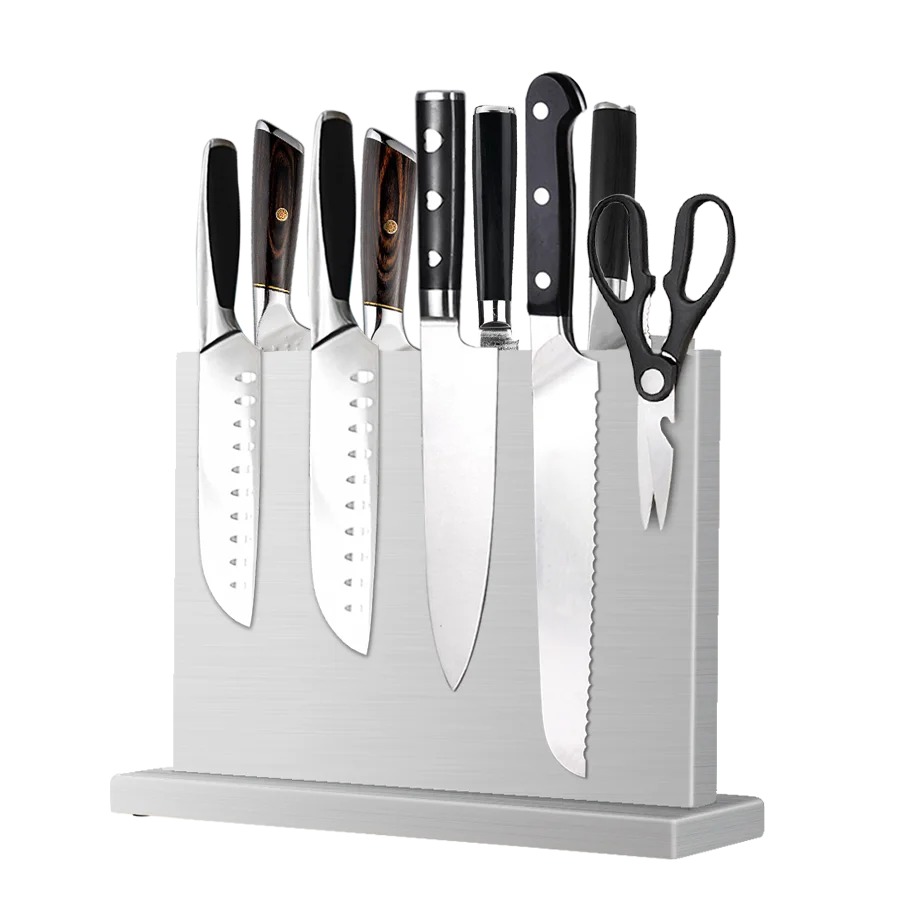

custom strongest magnetic knife holder double sided stainless steel magnet knife block holder for wall
