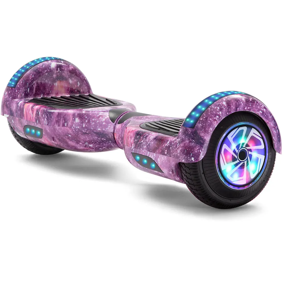 

Ebay Hot Sale Cheap 6.5 Inch Galaxy Purple EU Warehouse LED Self-balancing Scooter For kids Balance Hoverboard