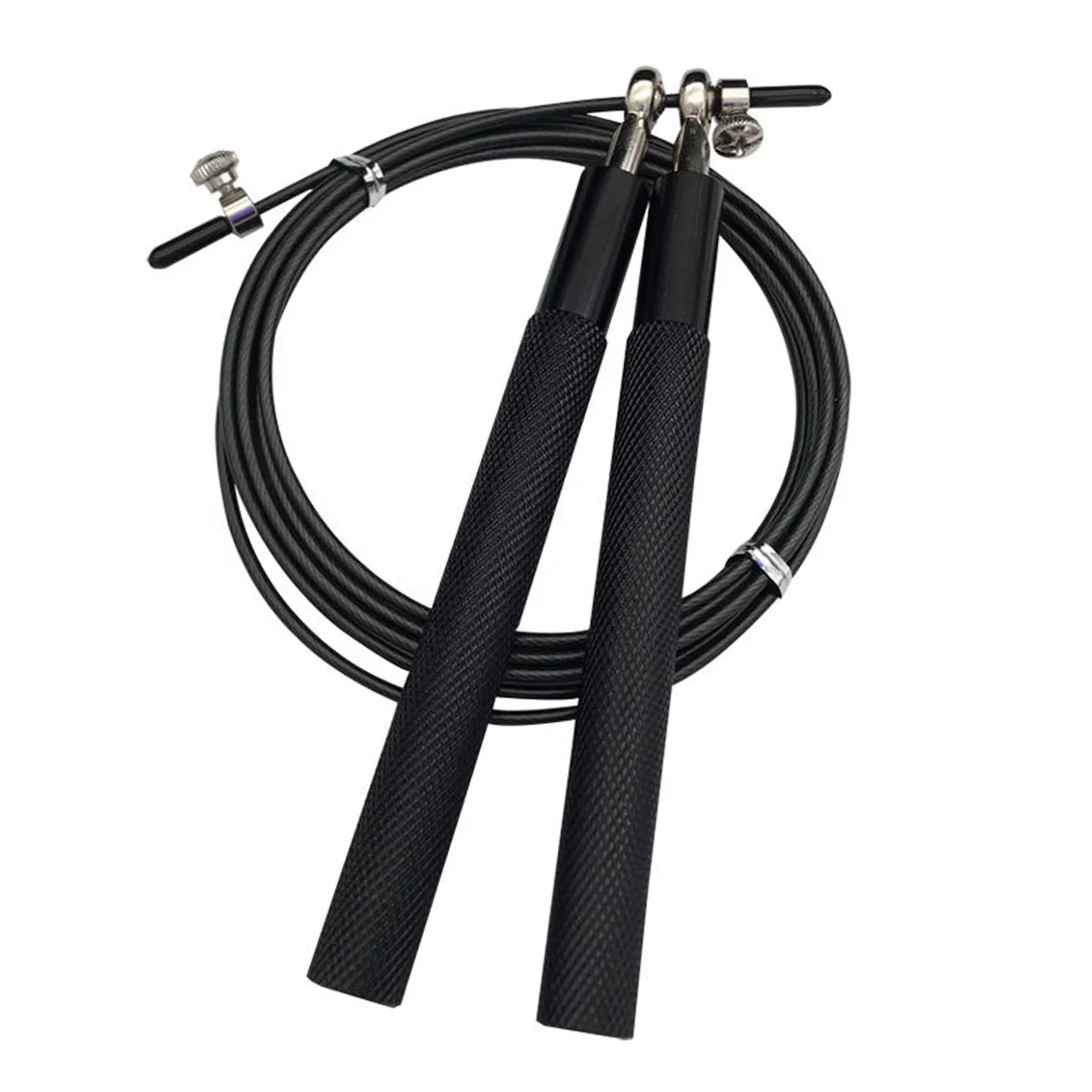 

TY Speed Jump Rope Fitness Skipping Ropes Exercise Adjustable Workout Boxing Training Men Women Gym Exercise Equipment, Black