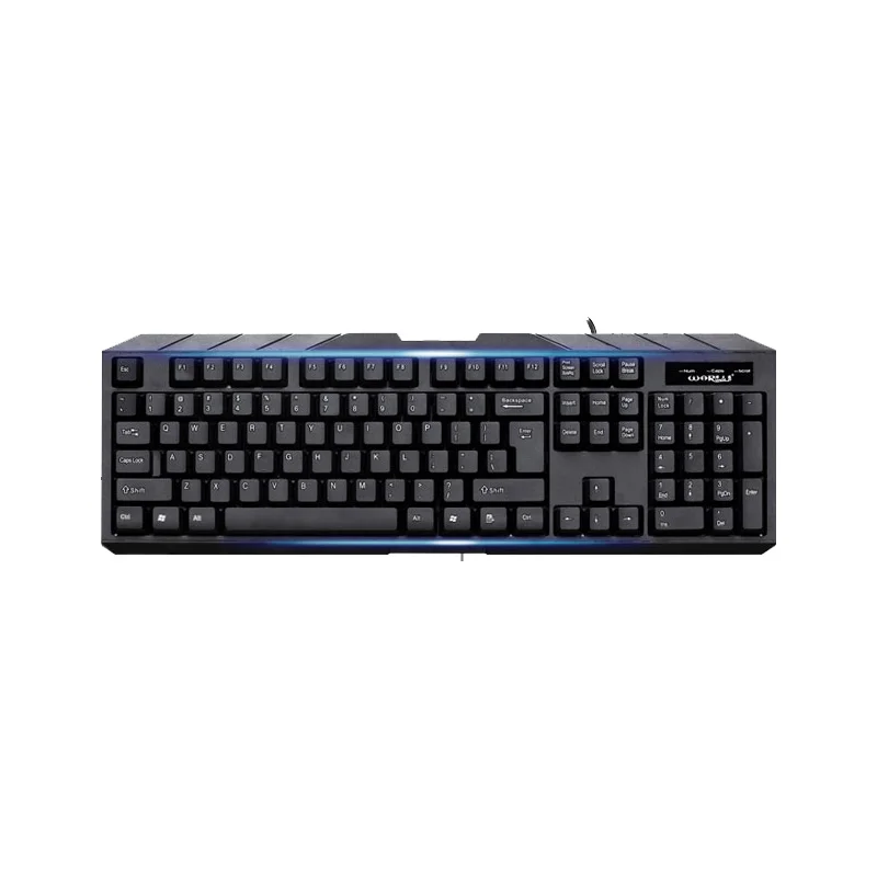 

Cheap All Black Button War Wolf FK-102 Black Four-star Waterproof Keyboard Ergonomic Business Wired Keyboard