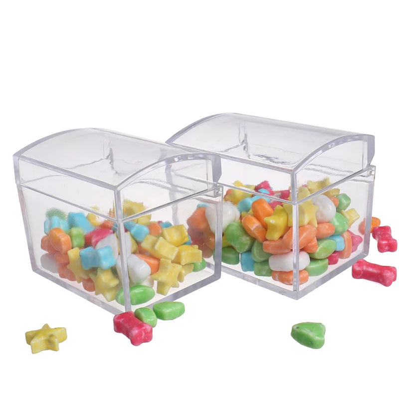 Wholesale Plastic Food Storage Candy Box Square Clear Acrylic Storage ...