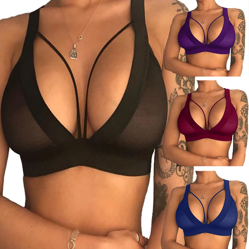 

2020 Wholesale Lace Sleepwear Ladies Bra Hot Transparent Plus Size Sexy Lingerie Women