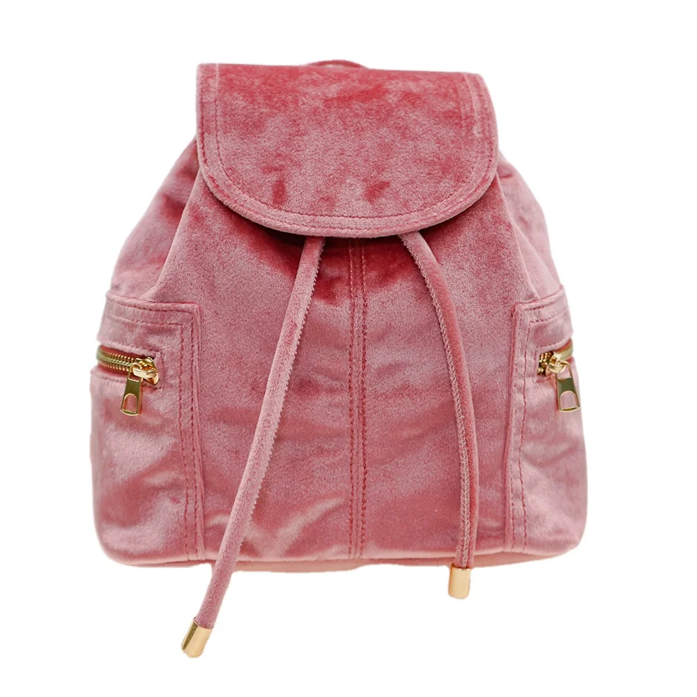 

Youth Teenager Kids Mini Solid Color Cute Pink Velvet School Backpack for Girls Princess Girl Fanny Pack, Choose