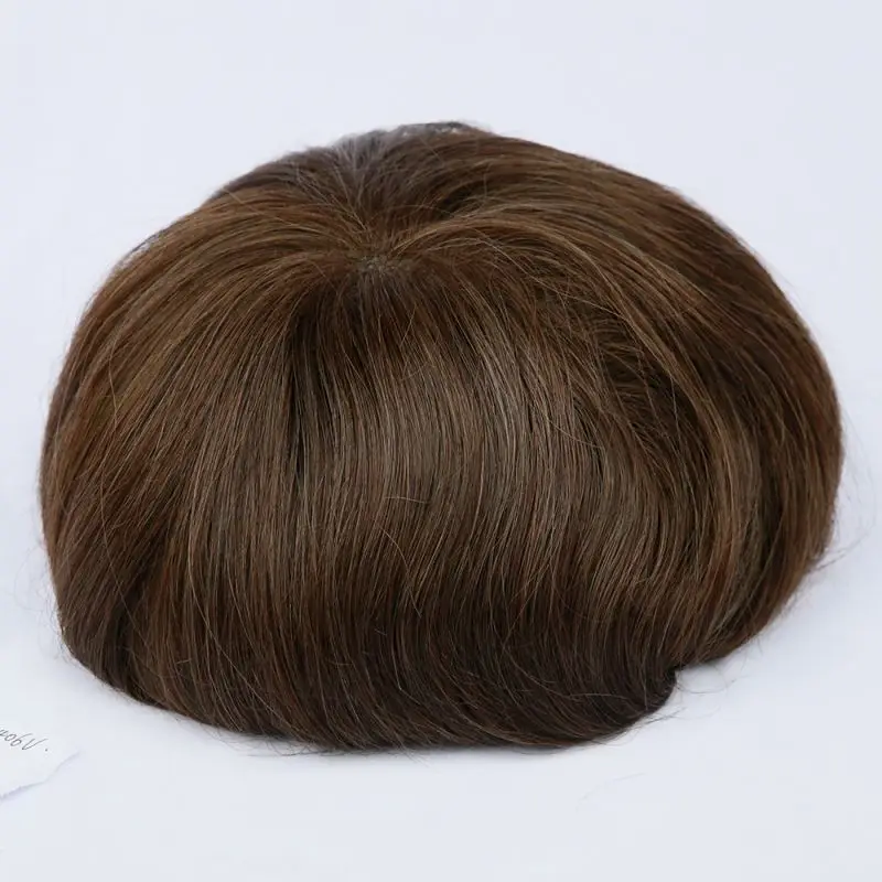 

Silk Top With Clear Pu Toupee For Men Super Thin Skin Toupee Thin Skin Wavy Hair Toupee