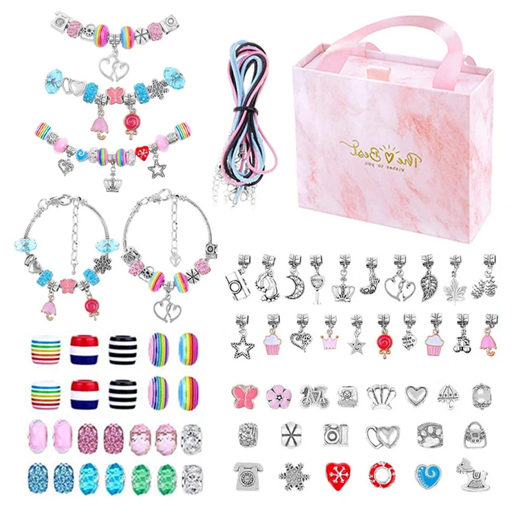 

Wholesale fashion jewelry set women girl diy charm kids bracelet, Silver