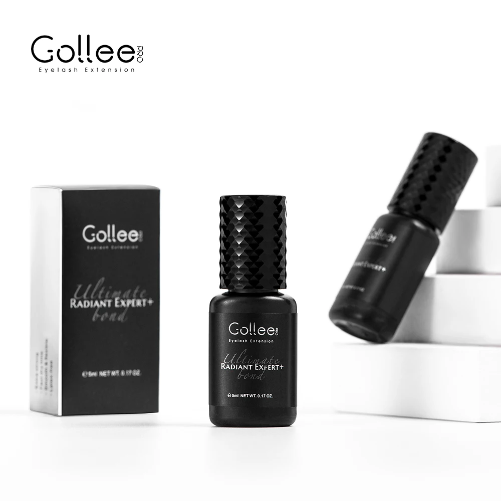 

Gollee Korea Bottle Best Adhesive Fast For Custom Logo Strong Vegan Black Extention Private Label Extension Eyelash Glue