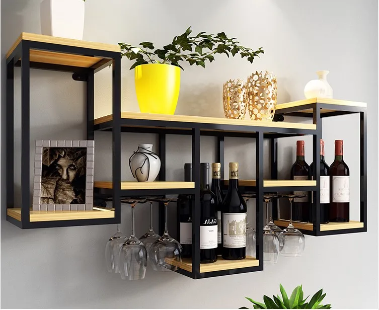 Household Wall Mounted Metal Bookcase Dividers Rack Corner Wall Shelf