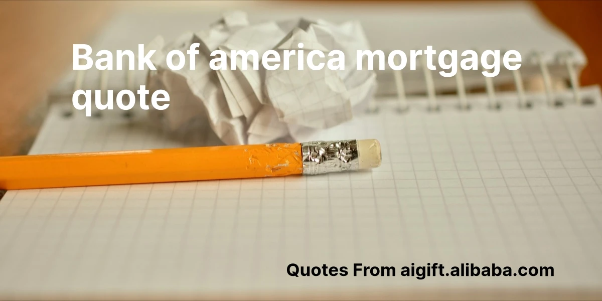 bank of america mortgage quote