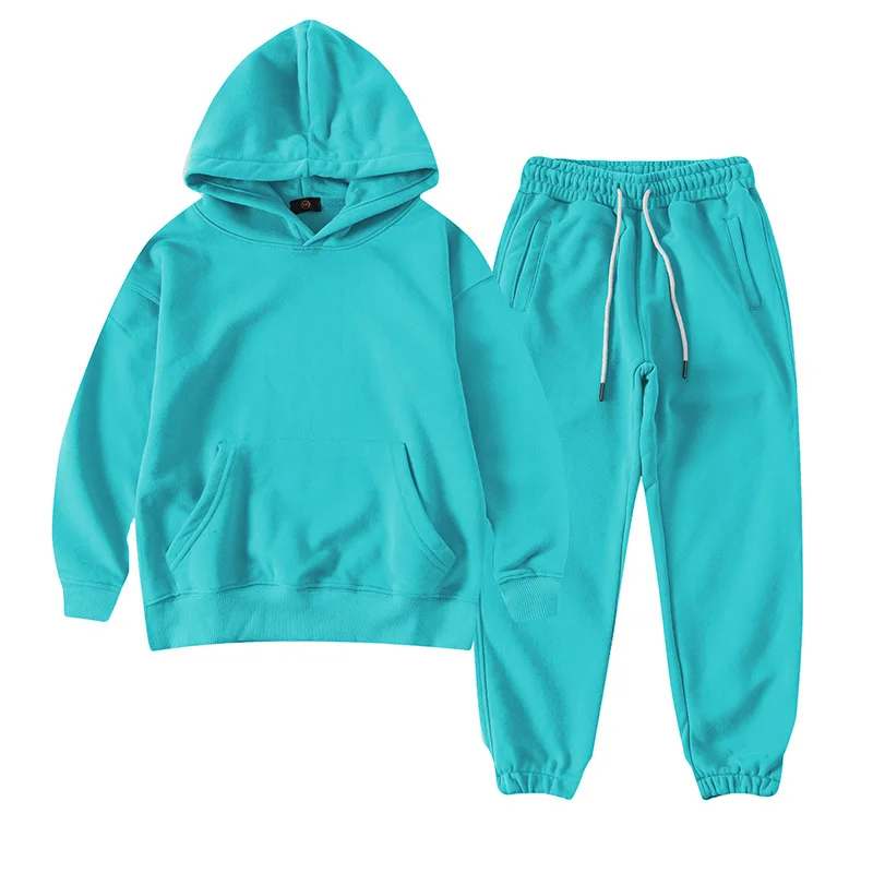 

Custom logo print blank thick heavy oversize kids custom hoodie sets kids
