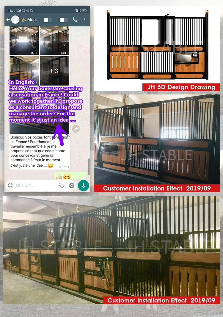 Hot Dip Galvanized Galvanised Steel Internal Horse Stable Stall With ...