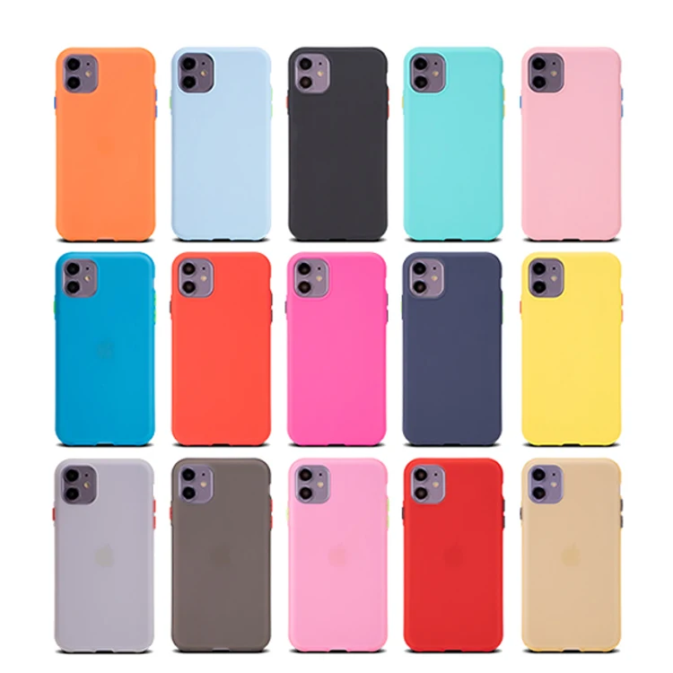 

Duotone tpu sleeve for iPhone 12 case,1.5mm Candy Matte Frost Soft Cell Phone Case For iPhone 13 12 11 X/Xs Max 7/8 Matte Cases