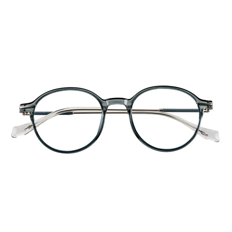 

Fashion Vintage Full Rim Metal Tr90 Optical Frame Glasses Eyeglasses, Gray/black/white/clear