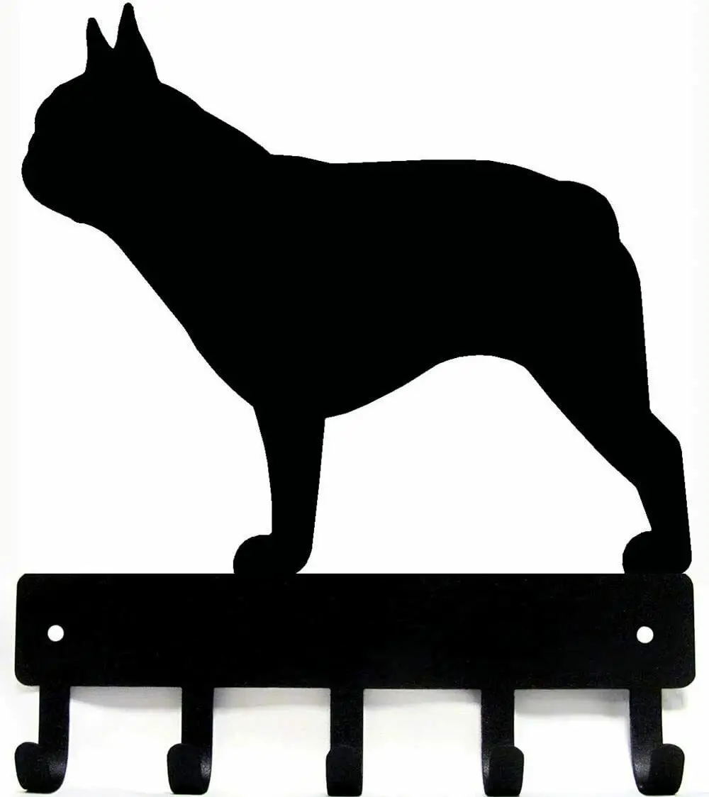 

Yinfa French Bulldog- Key Rack & Dog Leash Hanger- 9 Inch/6 Inch Wide Metal Wall Art TY2025