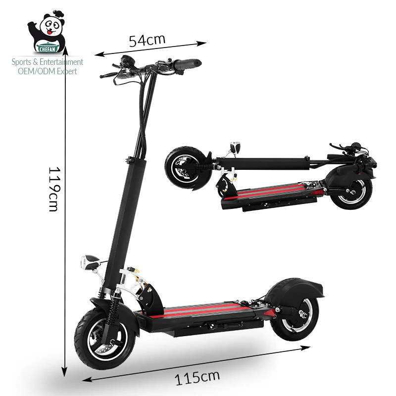 

Dropship 10Inch 800W Outdoor Off-Rode Kick Scooter 2 Wheeler 12.5AH Battery Folding Adult Electric Scooter, Black