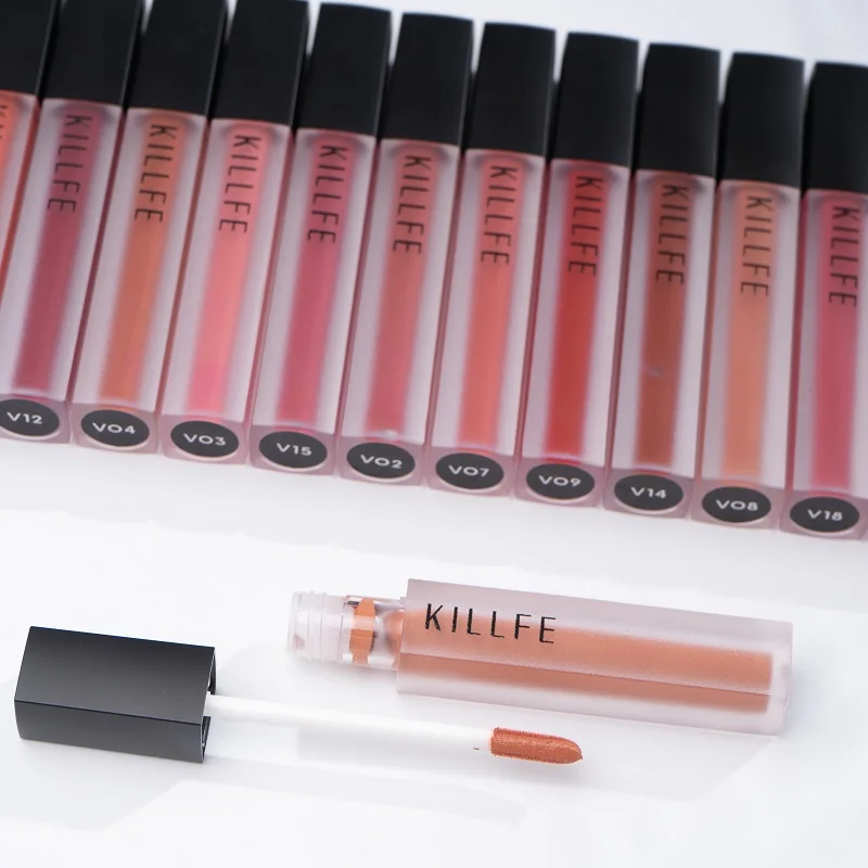 

KILLFE organic vegan mineral velvet lipgloss cruelty free harmless chemical ingredient makeup, 20 colors