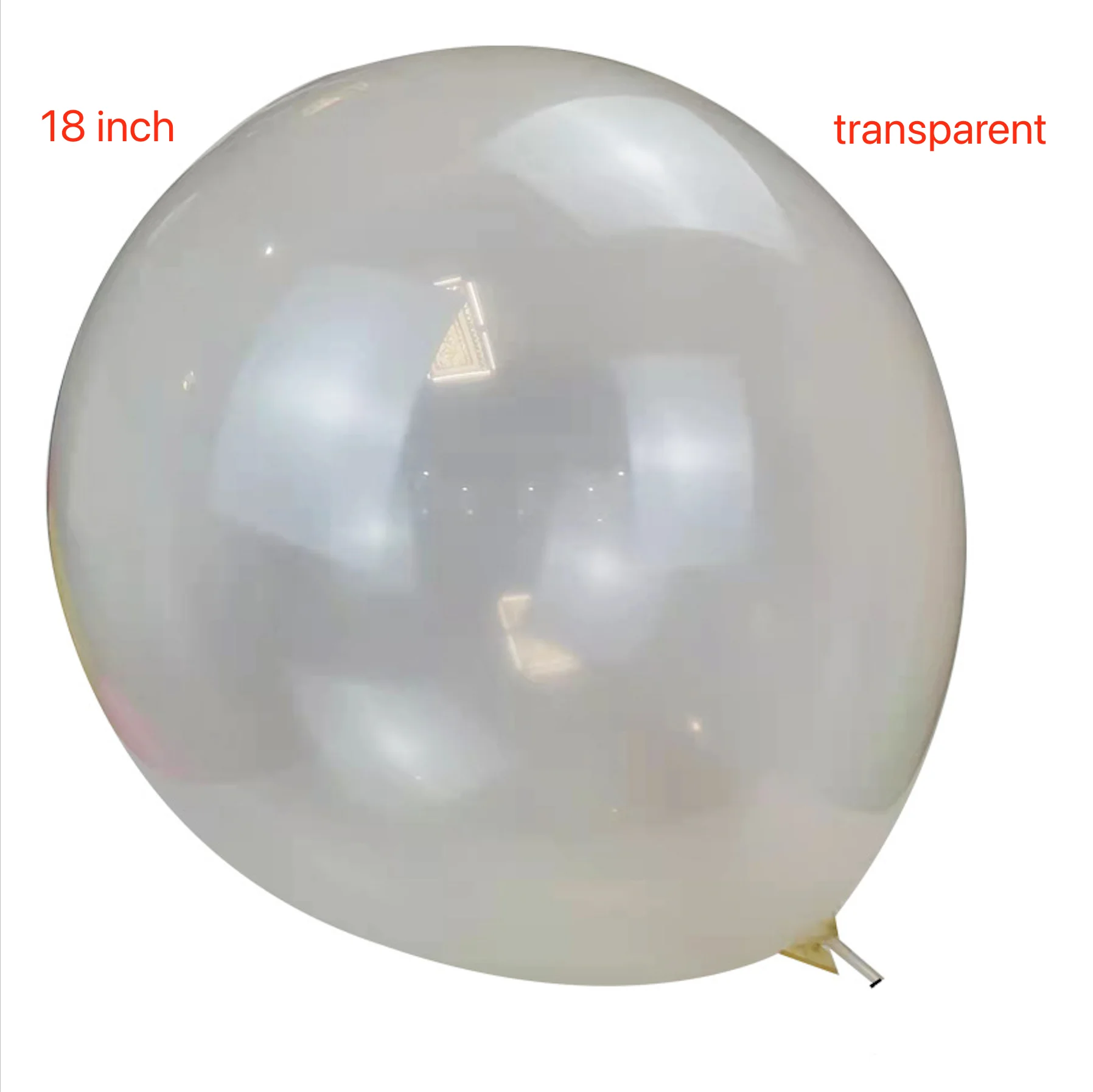 

50 Pcs One Pack 50pk 18 Inch Clear Latex Balloons Transparent Black White Gift Toy Set Each Color 20 Bags with CE EN71 Factory