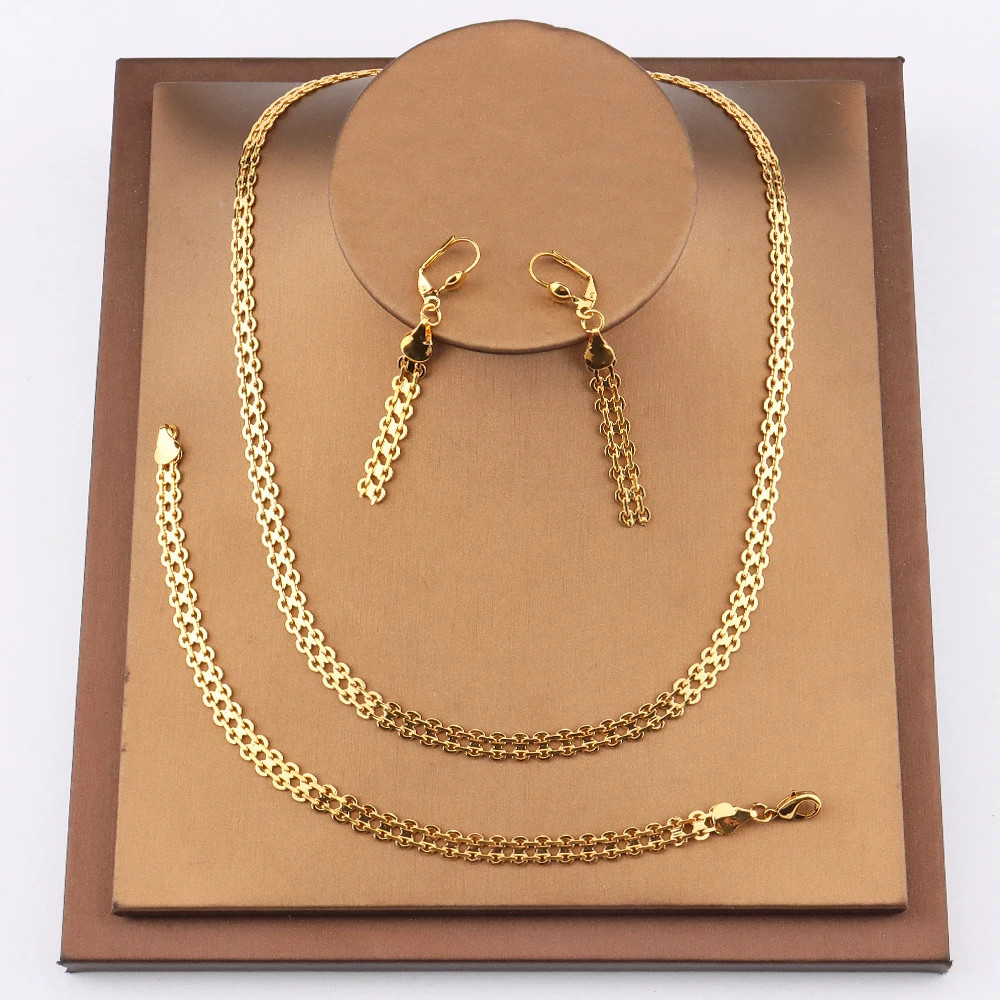 

Best product necklace set with bracelet fashion jewelry set 18k gold plated jewelry sets