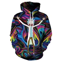

Digital Camo Black Rick And Morty Hoodie With White Strings