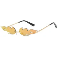 

New fashion retro fire flame narrow sunglasses newest for women 2020 men gafas de sol