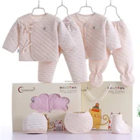 

Gift box One set 7pcs cotton Baby Children's Clothing Spring 0-6 months Baby Clothes Summer Newborn Baby rompers Clothes sets