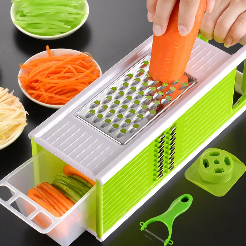 

Vegetable Cutter With Stainless Steel Blade Vegetable Slicer Vegetable Slicer For Home Use, Red