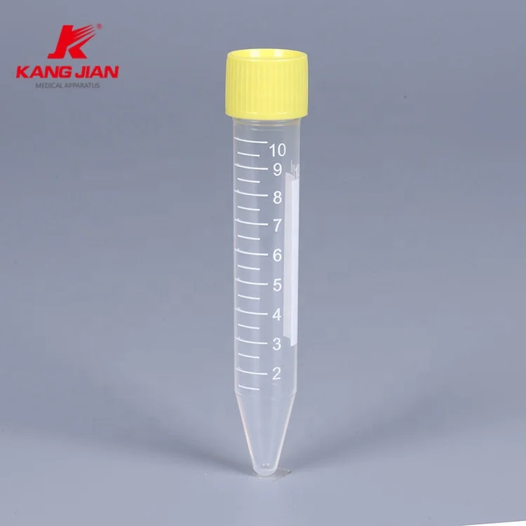 
10ml 15ml centrifuge tube with clear white graduation 