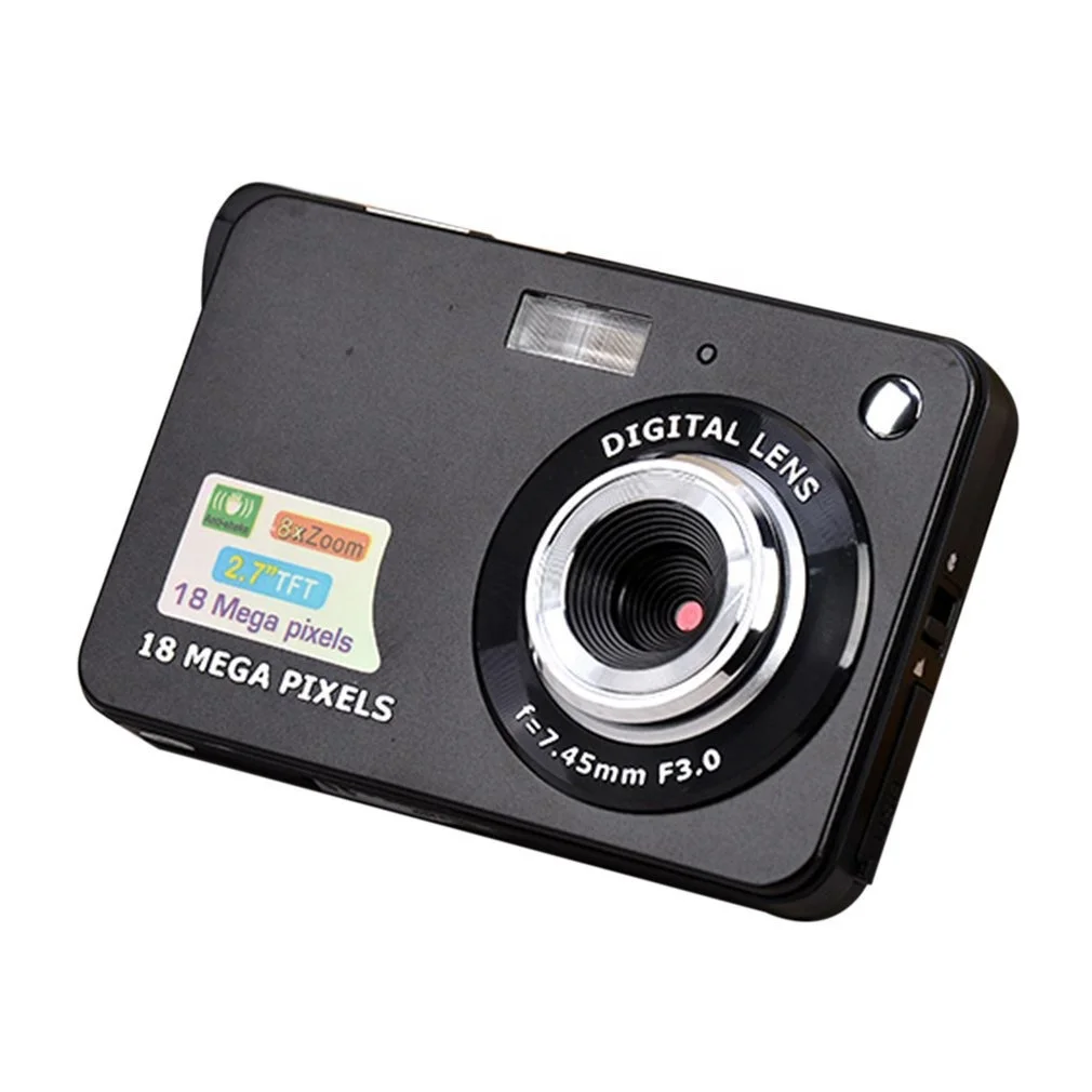 

HD Digital Camera, Video Camera 18MP Camcorder for Vlogging 2.7 inch Screen 8X Digital Zoom Vlog Digital Camera, Black