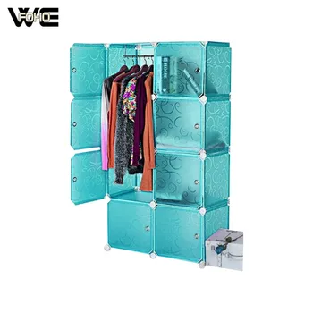 8 Cubes Clear Plastic Foldable Wardrobe Closet With Doors Buy