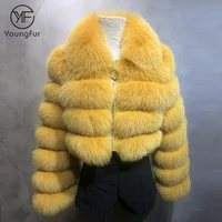 

Super Warm Winter Jackets Women Genuine Fox Fur Coats Ladies New Cropped Short Jacket Fur Coat