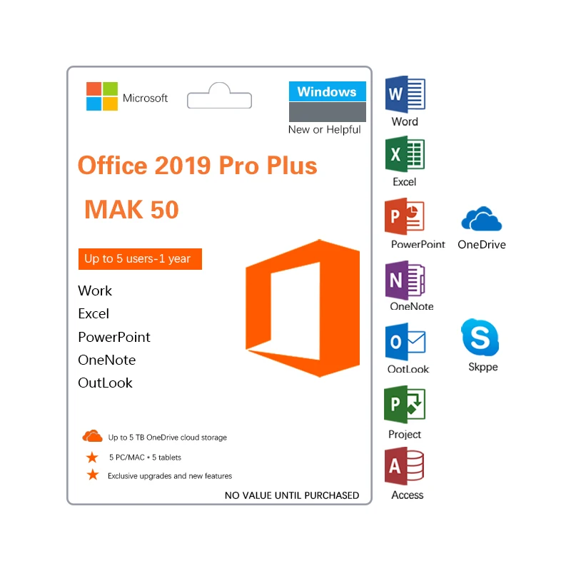 

MS Office 2019 Pro Plus MAK50 license key 2019 PP 1 key for 50 user wholesale price sale in bluk online to send