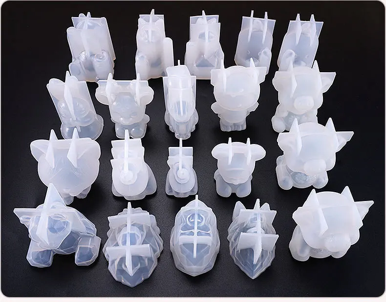 

Hot crystal 3d animals custom silicone molds resin mold silicone jewelry moldes de silicona para resina epoxi, White