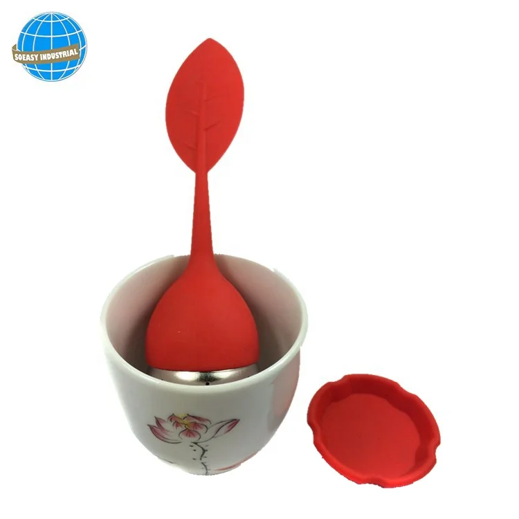 

Silicone Tea Infuser Loose Leaf Strainer Handle with Steel Ball